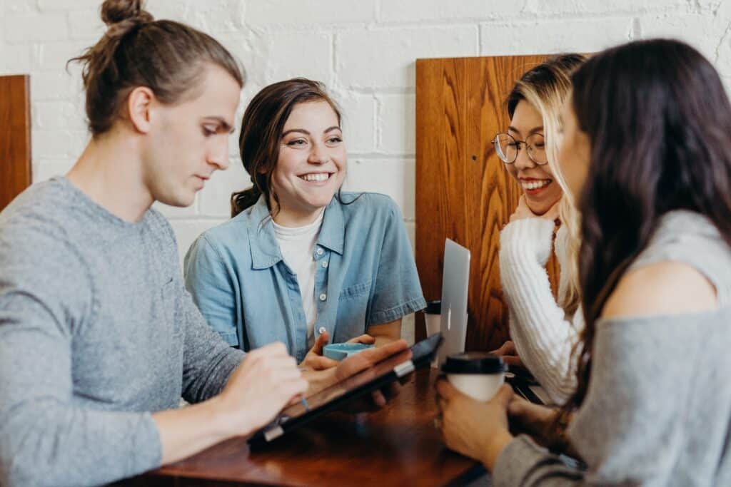 students networking